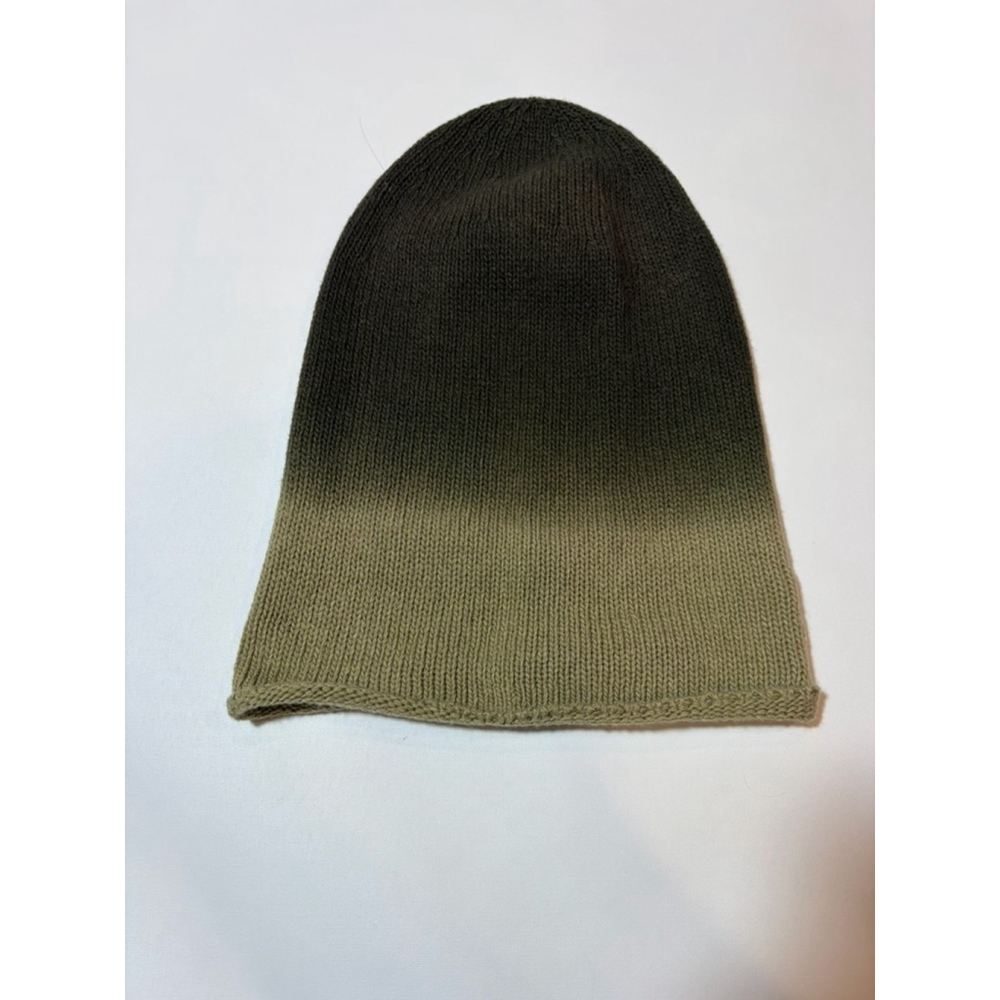 MATE Cashmere Beanie Olive Green Knit Hat Made In Italy